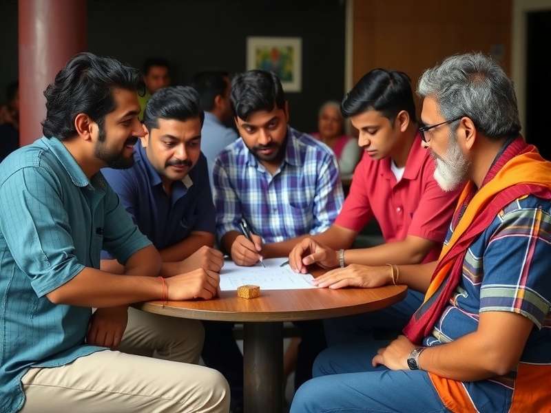 Malayali Mix players discussing strategy